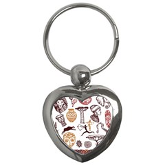 Africa Doodle Set Key Chain (Heart)