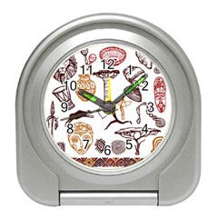 Africa Doodle Set Travel Alarm Clock