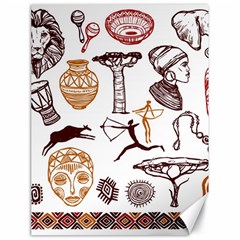 Africa Doodle Set Canvas 18  X 24 