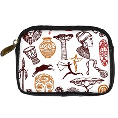 Africa Doodle Set Digital Camera Leather Case