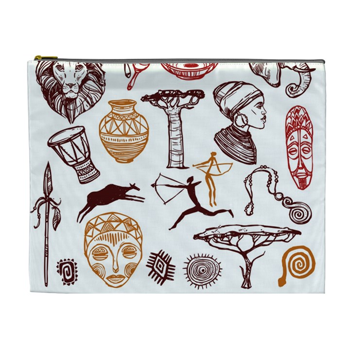 Africa Doodle Set Cosmetic Bag (XL)