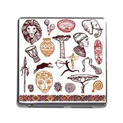 Africa Doodle Set Memory Card Reader (square 5 Slot) by Wegoenart