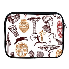 Africa Doodle Set Apple Ipad 2/3/4 Zipper Cases by Wegoenart