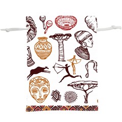 Africa Doodle Set  Lightweight Drawstring Pouch (XL)