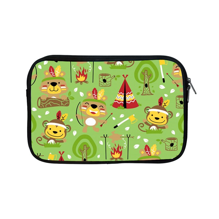 Cartoon Animals Indian Tribes Seamless Pattern Vector Apple iPad Mini Zipper Cases