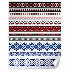 Illustration Ukrainian Folk Seamless Pattern Ornament Ethnic Ornament Border Element Canvas 18  X 24  by Wegoenart