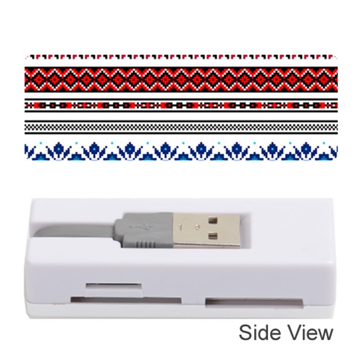 Illustration Ukrainian Folk Seamless Pattern Ornament Ethnic Ornament Border Element Memory Card Reader (Stick)