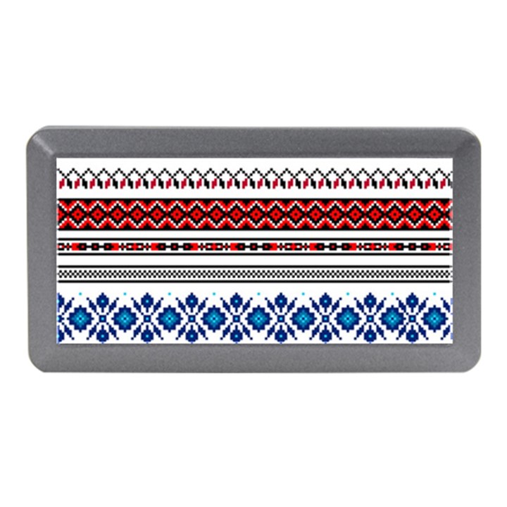 Illustration Ukrainian Folk Seamless Pattern Ornament Ethnic Ornament Border Element Memory Card Reader (Mini)