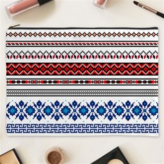 Illustration Ukrainian Folk Seamless Pattern Ornament Ethnic Ornament Border Element Cosmetic Bag (xxxl) by Wegoenart