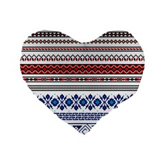 Illustration Ukrainian Folk Seamless Pattern Ornament Ethnic Ornament Border Element Standard 16  Premium Flano Heart Shape Cushions by Wegoenart