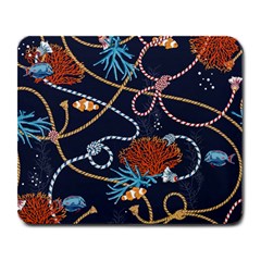 Vector Illustration Seamless Pattern With Corals Animal Trasure Marine Motif Sailor Mood Design Naut Large Mousepads by Wegoenart