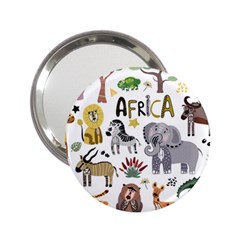 Cartoon African Animals 2 25  Handbag Mirrors by Wegoenart