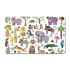 Cartoon African Animals Magnet (rectangular) by Wegoenart