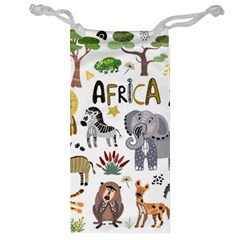 Cartoon African Animals Jewelry Bag by Wegoenart