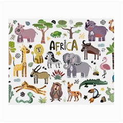 Cartoon African Animals Small Glasses Cloth (2 Sides) by Wegoenart