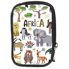 Cartoon African Animals Compact Camera Leather Case by Wegoenart