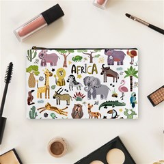 Cartoon African Animals Cosmetic Bag (medium) by Wegoenart