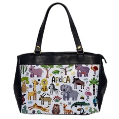 Cartoon African Animals Oversize Office Handbag by Wegoenart