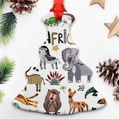 Cartoon African Animals Ornament (christmas Tree) 