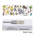 Cartoon African Animals Memory Card Reader (Stick) Front