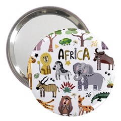 Cartoon African Animals 3  Handbag Mirrors by Wegoenart