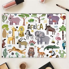 Cartoon African Animals Cosmetic Bag (xxl) by Wegoenart