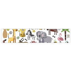 Cartoon African Animals Small Flano Scarf by Wegoenart