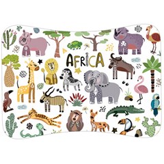 Cartoon African Animals Velour Seat Head Rest Cushion by Wegoenart