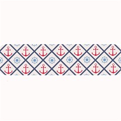 Seamless Pattern With Cross Lines Steering Wheel Anchor Large Bar Mats by Wegoenart