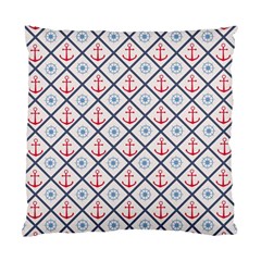 Seamless Pattern With Cross Lines Steering Wheel Anchor Standard Cushion Case (one Side) by Wegoenart