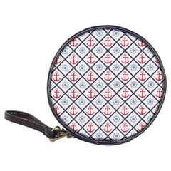 Seamless Pattern With Cross Lines Steering Wheel Anchor Classic 20-cd Wallets by Wegoenart