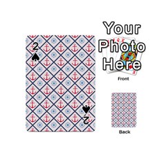 Seamless Pattern With Cross Lines Steering Wheel Anchor Playing Cards 54 Designs (mini)