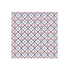 Seamless Pattern With Cross Lines Steering Wheel Anchor Satin Bandana Scarf by Wegoenart