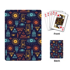 Trendy African Maya Seamless Pattern With Doodle Hand Drawn Ancient Objects Playing Cards Single Design (Rectangle)