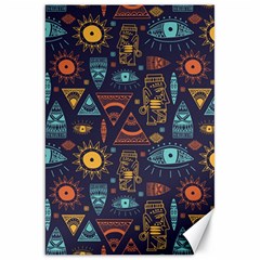 Trendy African Maya Seamless Pattern With Doodle Hand Drawn Ancient Objects Canvas 20  x 30 