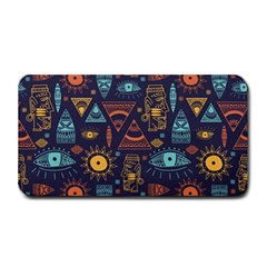 Trendy African Maya Seamless Pattern With Doodle Hand Drawn Ancient Objects Medium Bar Mats