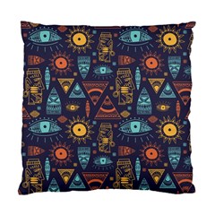 Trendy African Maya Seamless Pattern With Doodle Hand Drawn Ancient Objects Standard Cushion Case (One Side)