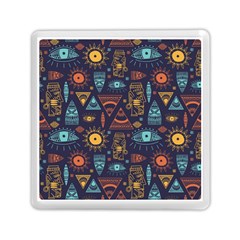 Trendy African Maya Seamless Pattern With Doodle Hand Drawn Ancient Objects Memory Card Reader (Square)