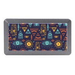 Trendy African Maya Seamless Pattern With Doodle Hand Drawn Ancient Objects Memory Card Reader (Mini)