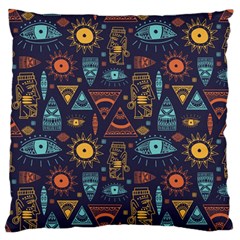 Trendy African Maya Seamless Pattern With Doodle Hand Drawn Ancient Objects Standard Flano Cushion Case (Two Sides)