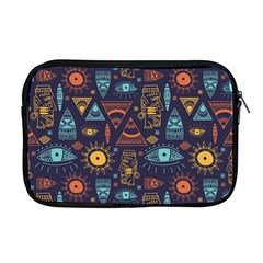 Trendy African Maya Seamless Pattern With Doodle Hand Drawn Ancient Objects Apple MacBook Pro 17  Zipper Case