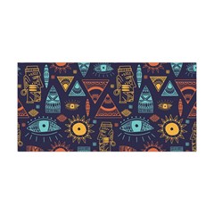 Trendy African Maya Seamless Pattern With Doodle Hand Drawn Ancient Objects Yoga Headband by Wegoenart