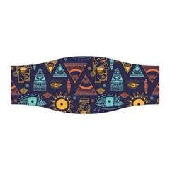 Trendy African Maya Seamless Pattern With Doodle Hand Drawn Ancient Objects Stretchable Headband by Wegoenart