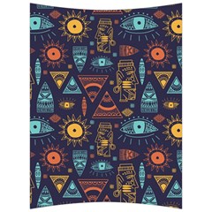 Trendy African Maya Seamless Pattern With Doodle Hand Drawn Ancient Objects Back Support Cushion