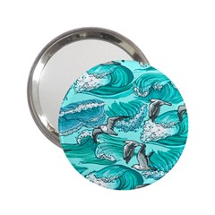 Sea Waves Seamless Pattern 2 25  Handbag Mirrors by Wegoenart