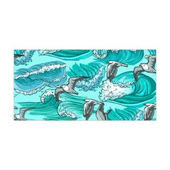 Sea Waves Seamless Pattern Yoga Headband by Wegoenart