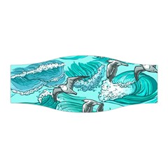 Sea Waves Seamless Pattern Stretchable Headband by Wegoenart