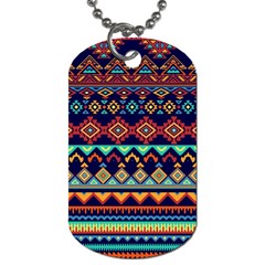 Pattern Tribal Style Dog Tag (two Sides) by Wegoenart