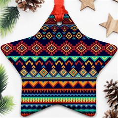 Pattern Tribal Style Star Ornament (two Sides)