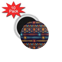 Bohemian Ethnic Seamless Pattern With Tribal Stripes 1 75  Magnets (10 Pack)  by Wegoenart